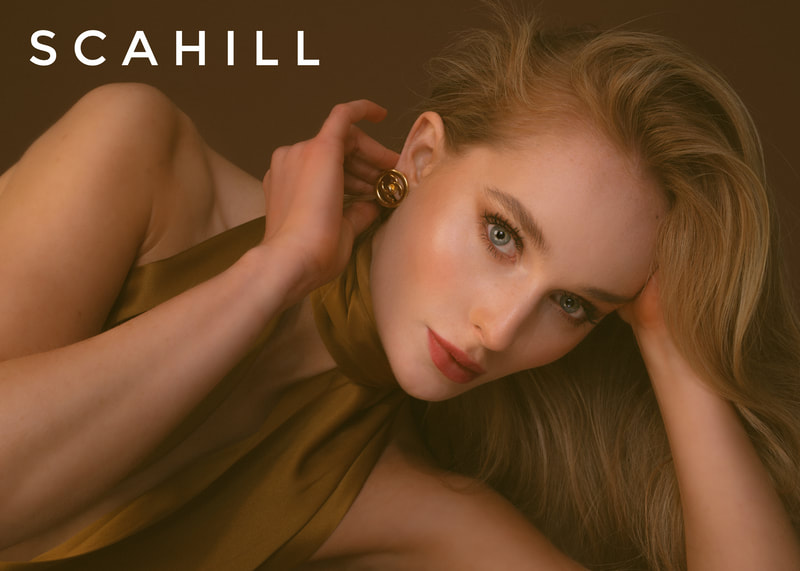 Donna Banfield make up artist for SCAHILL fashion: Josephine 100% silk backless blouse